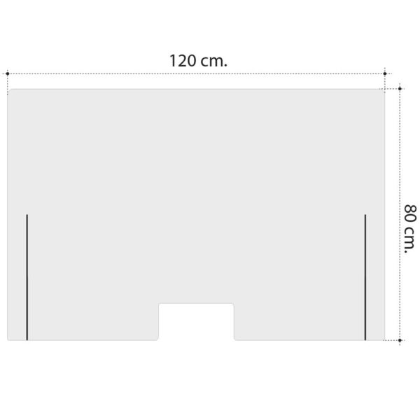 Mampara de Protección para mostradores, Policarbonato/Metacrilato Compacto 3-4 mm, Varias medidas - Imagen 4