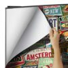 Aprint Decor Vinilo Adhesivo Decorativo para Nevera con Diseño de Carteles Vintage Work Smart, Not Hard - Imagen 2