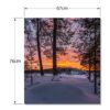 Aprint Decor Vinilo Decorativo para Lavavajillas, Medidas Estandar 67 cm x 76 cm, Hermosa Puesta de Sol de Invierno, Desde Bosque Nevado - Imagen 5