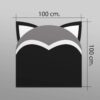 Cabecero Cama PVC Decorativo Económico Diseño Infantil Orejas de Mapache 100 x 100 cm. - Imagen 3