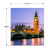 Aprint Decor Vinilo Decorativo para Lavavajillas, Medidas Estandar 67 cm x 76 cm, Big Ben In Front of A Colourful Sunset. - Imagen 5