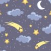 Fotomural Decorativo Infantil con Motivos de Cielo Nocturno y Estrellas Fugaces Varias Medidas y Materiales (Vinilo Autoadhesivo, 500 cm x 300 cm) - Imagen 2