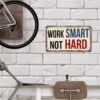 Placa Tipo Matricula Vintage en Aluminio o PVC - Work Smart. 30cm x 17cm - Imagen 5