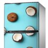 Aprint Decor Vinilo Adhesivo Decorativo para Nevera, Especial Libre De Burbujas, Cocos Abiertos Frescos sobre Fondo Azul Claro - Imagen 5