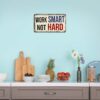 Placa Tipo Matricula Vintage en Aluminio o PVC - Work Smart. 30cm x 17cm - Imagen 4
