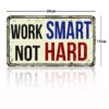 Placa Tipo Matricula Vintage en Aluminio o PVC - Work Smart. 30cm x 17cm - Imagen 8