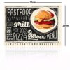 Aprint Decor Placa Cartel Vintage Decorativa en Aluminio o PVC - Fast Food. 35cm x 25cm - Imagen 8