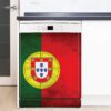 Aprint Decor Vinilo Decorativo para Lavavajillas, Medidas Estandar 67 cm x 76 cm, Bandera Portuguesa sobre Fondo con Textura de Hormigón - Imagen 3