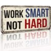 Placa Tipo Matricula Vintage en Aluminio o PVC - Work Smart. 30cm x 17cm
