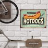 Aprint Decor Placa Cartel Vintage Decorativa en Aluminio o PVC - Hot Dogs. 35cm x 25cm - Imagen 5