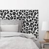 Aprint Decor Cabecero Cama PVC Decorativo Económico Diseño Piel Leopardo Blanco Varias Medidas - Imagen 2