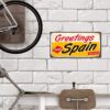 Matricula Vintage Decorativa en Aluminio o PVC - Greetings From Spain. 30cm x 15cm - Imagen 5