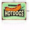 Aprint Decor Placa Cartel Vintage Decorativa en Aluminio o PVC - Hot Dogs. 35cm x 25cm - Imagen 8