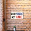 Placa Tipo Matricula Vintage en Aluminio o PVC - Work Smart. 30cm x 17cm - Imagen 7