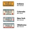 Aprint Decor Placa de Matrícula Decorativa de Aluminio o PVC Impreso de Estilo Vintage Americano Personalizado con Nombre 100% Personalizable 8 Modelos (New York, PVC 5 mm) - Imagen 4