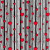 Aprint Decor Alfombra sintética PVC Esponjoso Bonita y Económica Corazones Rojos sobre fonde de Lineas Blancas y Negras Varias Medidas