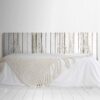 Aprint Decor headboard PVC bed Decorative Economic Printed Texture Wood Tables Aged Vertical Narrow Painted White Various Sizes