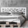 Headboard PVC Bed 10mm 3D Decorative Economic. Greece (200cm x 60cm, White) - Image 2