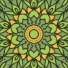 Aprint Decor Vinilo Adhesivo Decorativo para Puertas. 83cm x 204cm. Mandala, Tonos Verdes - Imagen 5