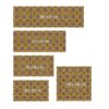 Aprint Decor Cabecero Cama PVC Decorativo Económico Diseño Geométrico Tribal Étnico Tejido Patrón Amarillo y Morado - Imagen 5
