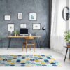 Aprint Decor Tapis Synthétique PVC Fluffy Joli et Economique Motifs Marin Hexagone Différentes Tailles – Image 2