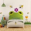 Aprint Decor Cabecero Cama PVC Decorativo Económico Diseño Infantil Rana 100 x 100 cm.