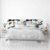 Aprint Decor Cabecero Cama PVC Decorativo Económico Diseño Abstracto Pinceladas de Colores Azules sobre Amarillos