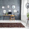 Aprint Decor Alfombra sintética PVC Esponjoso Bonita y Económica Diseño Étnico Azul Oscuro Amrillo y Naranja Varias Medidas - Imagen 2