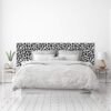 Aprint Decor Cabecero Cama PVC Decorativo Económico Diseño Piel Leopardo Blanco Varias Medidas