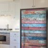 Aprint Decor Vinilo Adhesivo Decorativo para Nevera con Efecto Tablas de Madera Viejas de Colores Gastados, Varias Medidas - Imagen 5