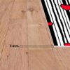 Aprint Decor Alfombra sintética PVC Esponjoso Bonita y Económica Corazones Rojos sobre fonde de Lineas Blancas y Negras Varias Medidas - Imagen 4