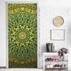 Aprint Decor Vinilo Adhesivo Decorativo para Puertas. 83cm x 204cm. Mandala, Tonos Verdes