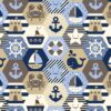 Aprint Decor Alfombra sintética PVC Esponjoso Bonita y Económica Motivos Marineros Divertidos Varias Medidas