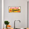Matricula Vintage Decorativa en Aluminio o PVC - Greetings From Spain. 30cm x 15cm - Imagen 2