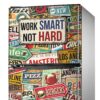 Aprint Decor Vinilo Adhesivo Decorativo para Nevera con Diseño de Carteles Vintage Work Smart, Not Hard - Imagen 6