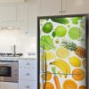 Aprint Decor Vinilo Adhesivo Decorativo para Nevera, Especial Libre De Burbujas, Variedad De Frutas Y Verduras - Imagen 2