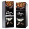 Aprint Decor Vinilo Adhesivo Decorativo para Nevera, Especial Libre De Burbujas, Fondo De Pizza Recien Hecha