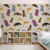 Children's Decorative Wall Wall with Friendly Animals Various Sizes and Materials (Pre-glued Paper, 200 cm x 150 cm)