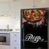 Aprint Decor Vinilo Adhesivo Decorativo para Nevera, Especial Libre De Burbujas, Fondo De Pizza Recien Hecha - Imagen 2