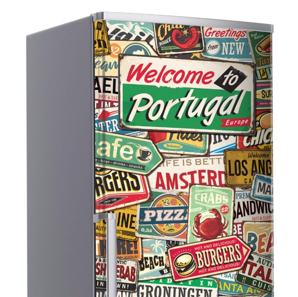 Aprint Decor Vinilo Adhesivo Decorativo para Nevera, ¨Welcome To Portugal¨ - Image 4