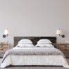 Aprint Decor Cabecero Cama PVC Decorativo Económico Madera Tablas Palet Color Oscuro Varias Medidas