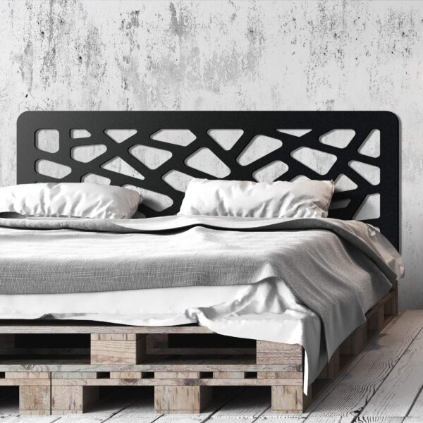 Tête de lit PVC 10mm 3D Décoratif Economique. Grèce (150cm x 60cm, Noir) – Image 2