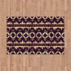 Aprint Decor Alfombra sintética PVC Esponjoso Bonita y Económica Diseño Étnico Azul Oscuro Amrillo y Naranja Varias Medidas - Imagen 3