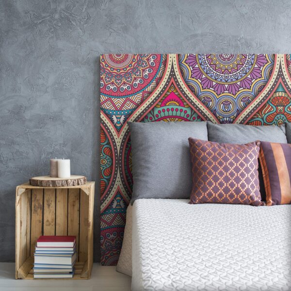 Aprint Decor Cabecero Cama PVC Decorativo Económico Diseño de Mandala Clásico Varias Medidas