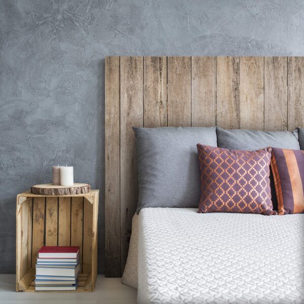 Aprint Decor Cabecero Cama PVC Decorativo Económico Madera Tablas Verticales Varias Medidas (115 cm x 60 cm)