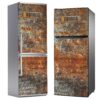 Aprint Decor Adhesivo Decorativo para Nevera con Diseño de Metal Oxidado y Viejo 'Fridge', Varias Medidas - Imagen 3