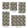 Aprint Decor Alfombra sintética PVC Esponjoso Bonita y Económica Diseño Étnico Fondo Beige Motivo Negro Varias Medidas - Imagen 5