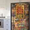 Vinilo Adhesivo Decorativo para Nevera, Especial Libre De Burbujas, Cold Beer Here - Imagen 4