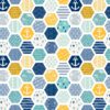 Aprint Decor Tapis Synthétique PVC Fluffy Joli et Economique Motifs Marin Hexagone Différentes Tailles