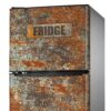 Aprint Decor Adhesivo Decorativo para Nevera con Diseño de Metal Oxidado y Viejo 'Fridge', Varias Medidas